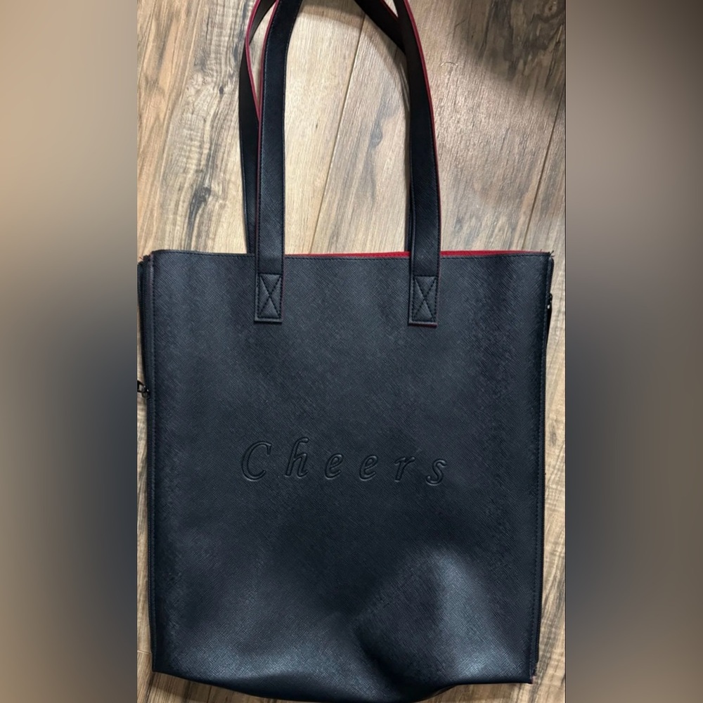 Crabtree & Evelyn black holiday cheers tote